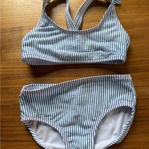 Lands' End Seersucker Girks’ Bikini